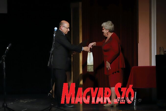 Csőke András a falu díszpolgára (Lakatos János felvétele)