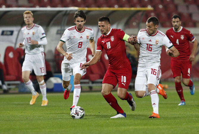 A magyarok csoportelsők lennének, a szerbek elmozdulnának az utolsó helyről (Fotó: Beta/AP)