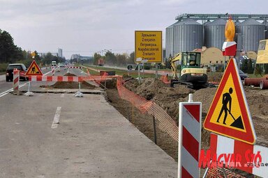 Újra dolgoznak a körgyűrűn (Fotó: zrenjaninski.com)
