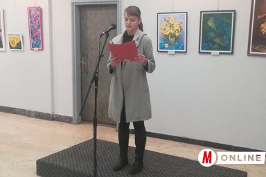 Bíró Tímea a tárlatmegnyitón (Fotó: Lukács Melinda)