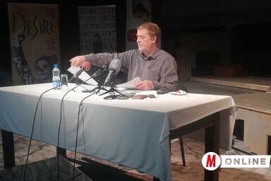 Urbán András a Desiré sajtótájékoztatóján (Fotó: Lukács Melinda)