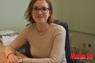 Góli Csilla: A városnak csak ötven százalékát fedi a csatornahálózat (Fotó: Patyi Szilárd)