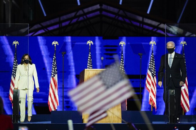 Kamala Harris és Joe Biden Wilmingtonban (Fotó: Beta/AP) Kamala Harris és Joe Biden Wilmingtonban (Fotó: Beta/AP)