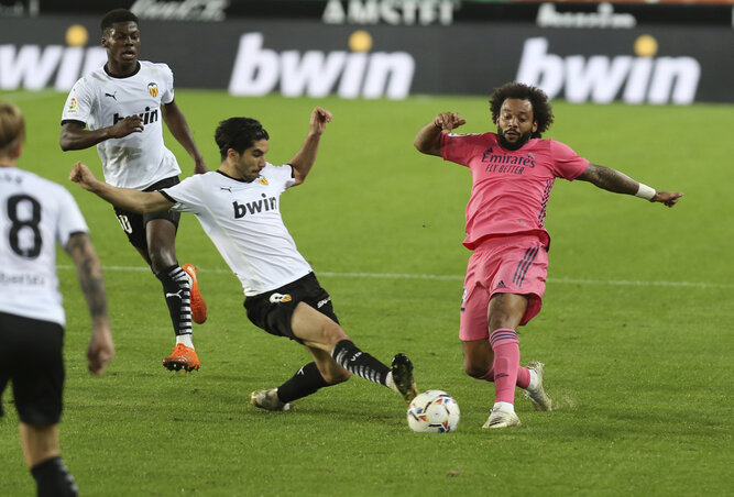 Marcelo is összehozott egy tizenegyest az ellenfélnek (Fotó: Beta/AP)