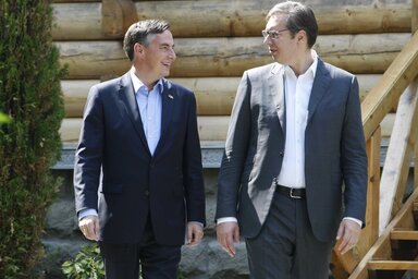 David McAllister és Aleksandar Vučić (Fotó: Beta)
