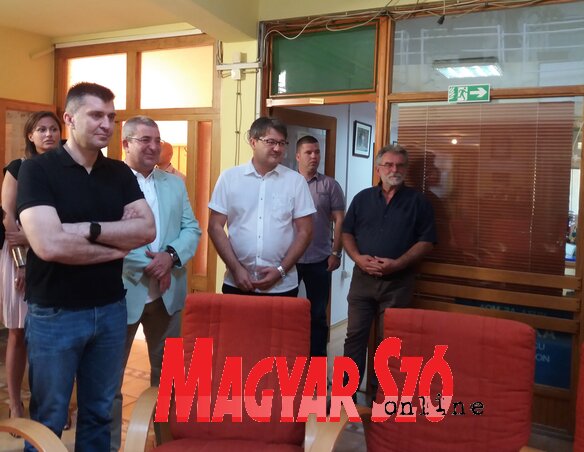 A miniszter és munkatársai a Kolevkában (Fotó: Paszterkó Erika)