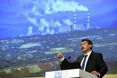 Az államfő felhívta a figyelmet, hogy a szénerőművek az egyik legnagyobb vízfogyasztók (Fotó: MTI)