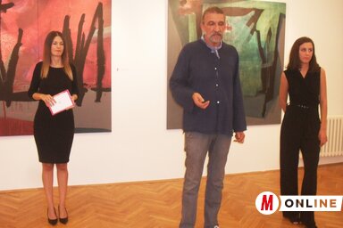 Nela Tonković, Miroslav Jovančić és Ivana Marić a Kortárs Galériában (Fotó: Lukács Melinda)