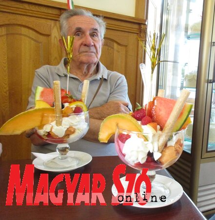 Fagylalt gyümölcságyon (Fekete J. József felvétele) Fagylalt gyümölcságyon (Fekete J. József felvétele)