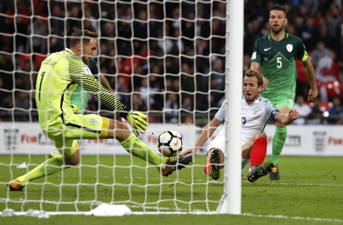 Harry Kane gólja a szlovének ellen (Fotó: Beta/AP) Harry Kane gólja a szlovének ellen (Fotó: Beta/AP)