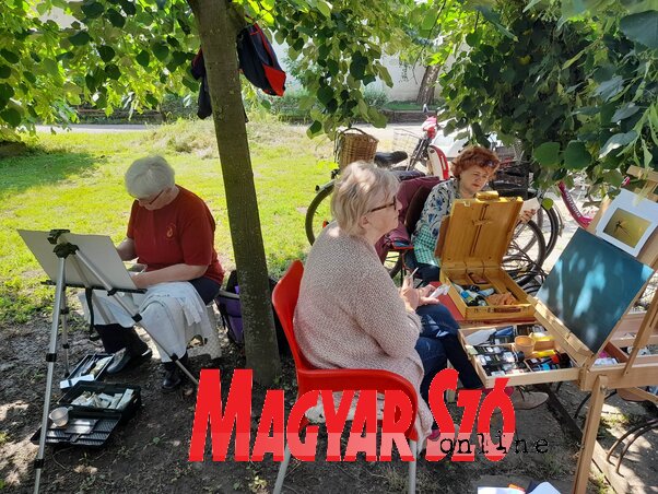 Kellemes környezetben alkottak az amatőr festők (Fotó: Kancsár Izabella) Kellemes környezetben alkottak az amatőr festők (Fotó: Kancsár Izabella)