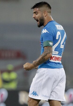 Insigne eldöntötte a hétvégi, Roma elleni rangadót. Manchesterben vajon betalál-e? (Fotó: Beta/AP)