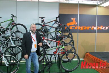 Brindza Lajos a Capriolo Bike Show rendezvényen (Tóth Péter felvétele)