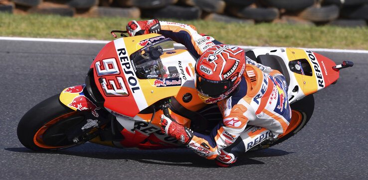 Marc Márquez a győzelmével közel került a bajnoki címhez (Fotó: Beta/AP)