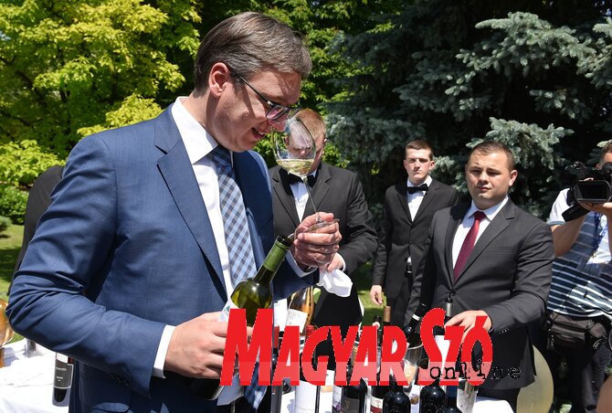 Vučić utolsó kormányfői sajtója államfővé lépése előtt (Ótos András felvétele)