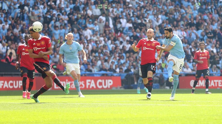 Gündogan fantasztikusan találta el a labdát az első beköszönésénél (Fotó: Gallo Images) Gündogan fantasztikusan találta el a labdát az első beköszönésénél (Fotó: Gallo Images)
