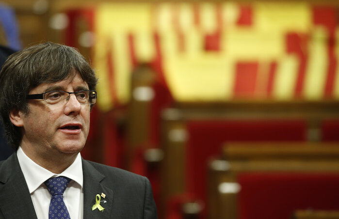 Carles Puigdemont (Fotó: Beta/AP) Carles Puigdemont (Fotó: Beta/AP)