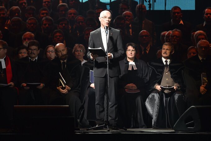 Balog Zoltán szerint a huszonegyedik században is szükség lesz arra az erőre, amelyet a reformációban kaptunk (Fotó: MTI)