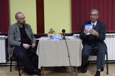 Lajber Györggyel Ferenc Edvin beszélgetett (Fotó: Fehér Rózsa)