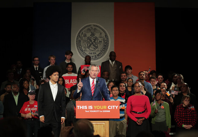 Bill de Blasio New York polgármestere (Fotó: Beta/AP)