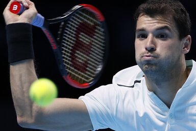 Grigor Dimitrov nem könnyű meccsen szerezte meg az első győzelmét (Fotó: Beta/AP)