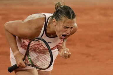 Arina Szabalenka elég érthetetlen módon nehezítette meg a saját dolgát (Fotó: Beta/AP)