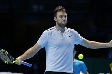 A döntőre Jack Sock (képünkön) az esélyesebb, de Grigor Dimitrov is kiváló formában van (Fotó: Beta/AP)