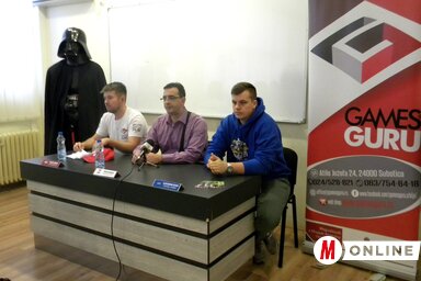 Kolović Arnold, Perlaki Róbert és Aleksandar Kesegi a sajtótájékoztatón (Fotó: Benedek Miklós)