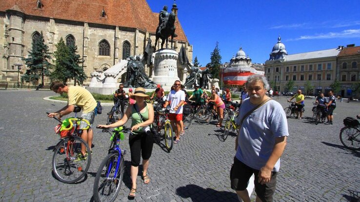 A 2017-es Tour de Délvidék résztvevői Erdélyben (Fotó: Rohonyi D. Iván (Szabadság.ro))