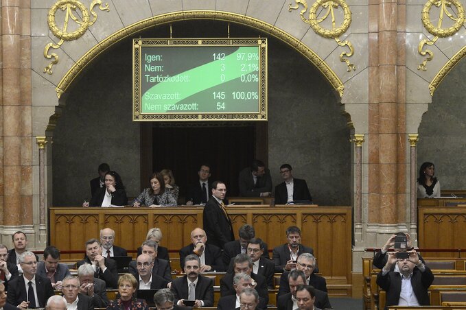 A Jobbik képviselői is megszavazták a határozatot (Fotó: MTI)