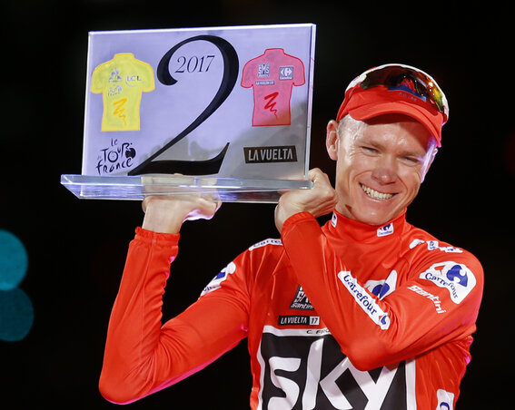 Chris Froome, a Tour és a Vuelta idei győztese (Fotó: Beta/AP)