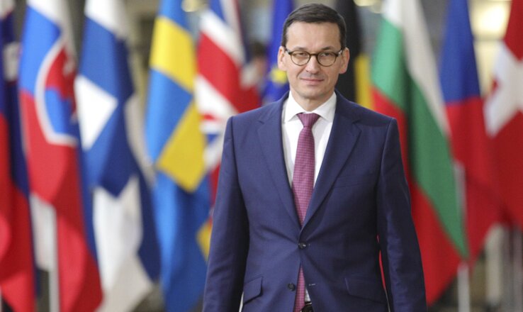 Mateusz Morawiecki lengyel kormányfő (Fotó: Beta/AP)
