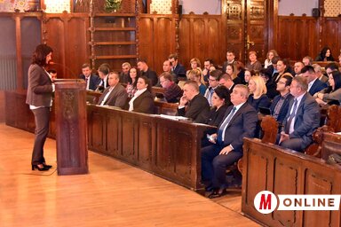 Dubravka Rodić ismerteti Szabadka 2018-as költségvetési tervezetét (Fotó: Gergely Árpád)