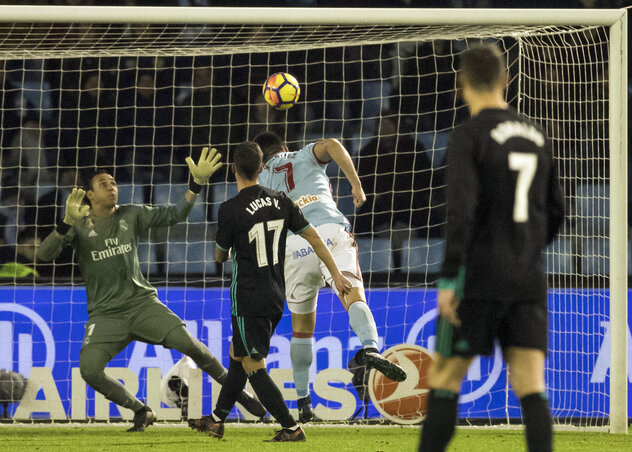 Maxi Gómez fejese meghiúsította a madridi bajnoki álmokat (Fotó: Beta/AP)