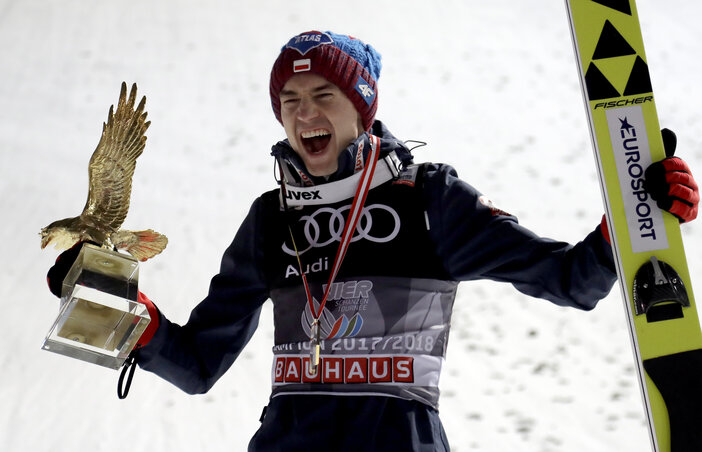 Kamil Stoch fölényes győzelemmel érdemelte ki az Arany Sast (Fotó: Beta/AP)
