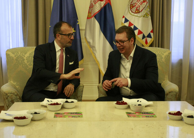 Sem Fabrizi személyesen győződhetett meg a szerbiai málna és szeder minőségéről (Fotó: Beta)