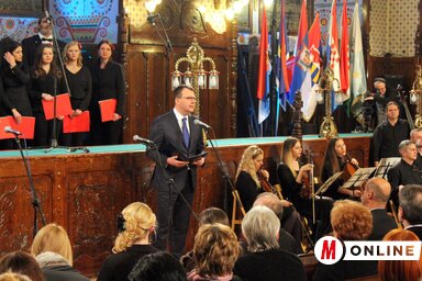 Igor Mirović a Szabadkán megtartott díszülésen (Benedek Miklós felvétele)