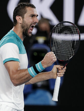 Marin Čilić várja ellenfelét a döntőben (Fotó: Beta/AP) Marin Čilić várja ellenfelét a döntőben (Fotó: Beta/AP)