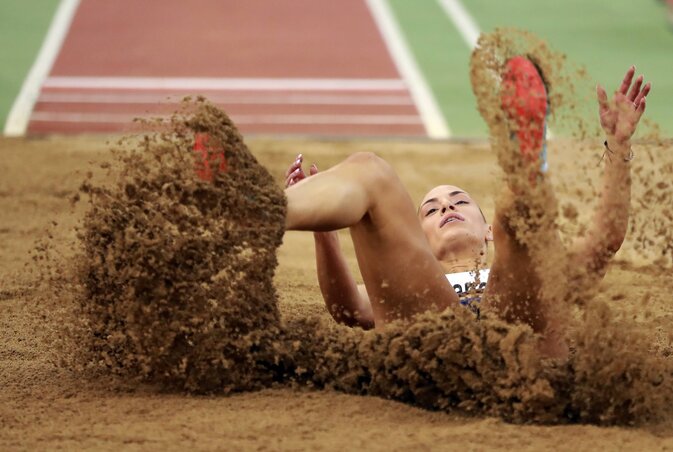 Ivana Španović győztes ugrása (Fotó: Beta/AP)