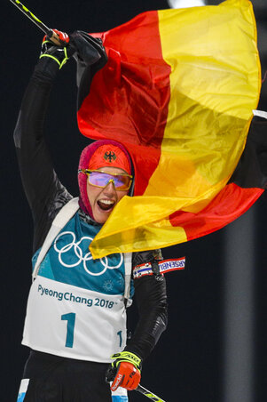Laura Dahlmeier ismét nagy előnnyel nyert (Fotó: Beta/AP)
