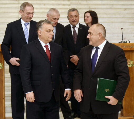 Orbán Viktor és Bojko Boriszov (Fotó: MTI)