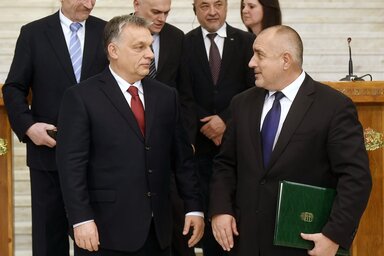 Orbán Viktor és Bojko Boriszov (Fotó: MTI)