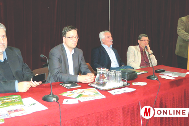 A fórum előadói: Szilágyi Tamás, Mezei Dávid, Nagy Miklós, Bálint Ferenc és Világos Tibor (Csincsik Zsolt felvétele)