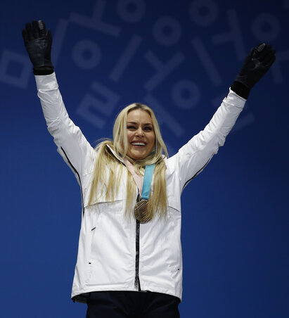 Lindsey Vonn bizonyára utolsó érmét szerezte olimpián (Fotó: Beta/AP)