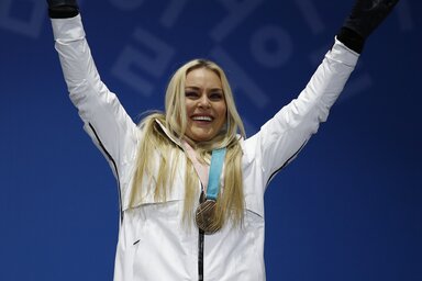 Lindsey Vonn bizonyára utolsó érmét szerezte olimpián (Fotó: Beta/AP)
