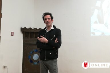 Petar Mitrić a Kortárs Galériában (Fotó: Lukács Melinda)