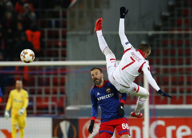 A Zvezda játékosai joggal voltak szomorúak, mert teljesen egyenrangú ellenfélként mutatkoztak be Moszkvában, mégis kikaptak (Fotó: Beta/AP)