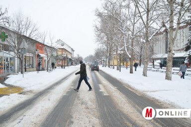 Szerda délelőtti helyzet Topolya központjában (Lakatos János felvétele)