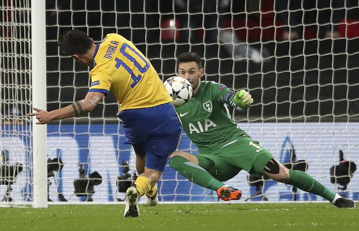 Dybala gólja megpecsételte a Tottenham sorsát (Fotó: Beta/AP)