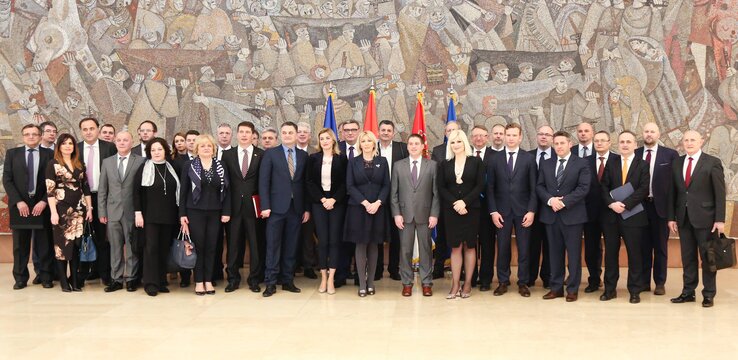 A szerb–horvát miniszteri találkozó részvevői (Fotó: Beta)